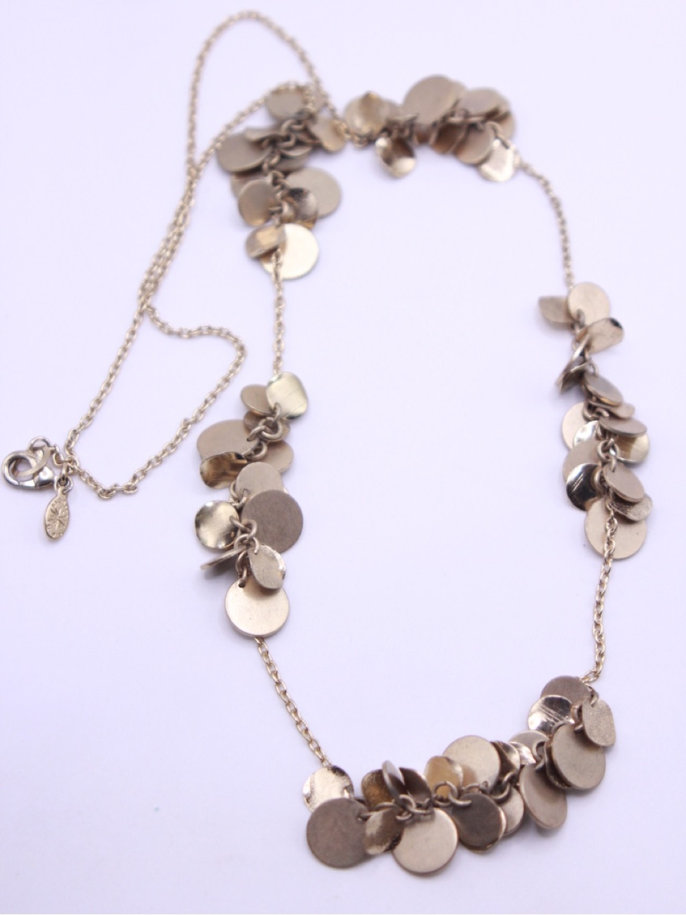 Lydell NYC Gold-Tone Disc Fringe Statement Necklace